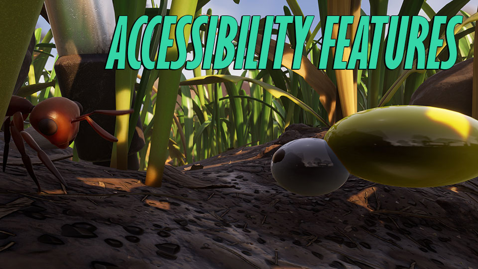 Accessibility features showing spider that looks less like a spider
